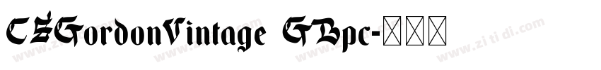 CSGordonVintage GBpc字体转换